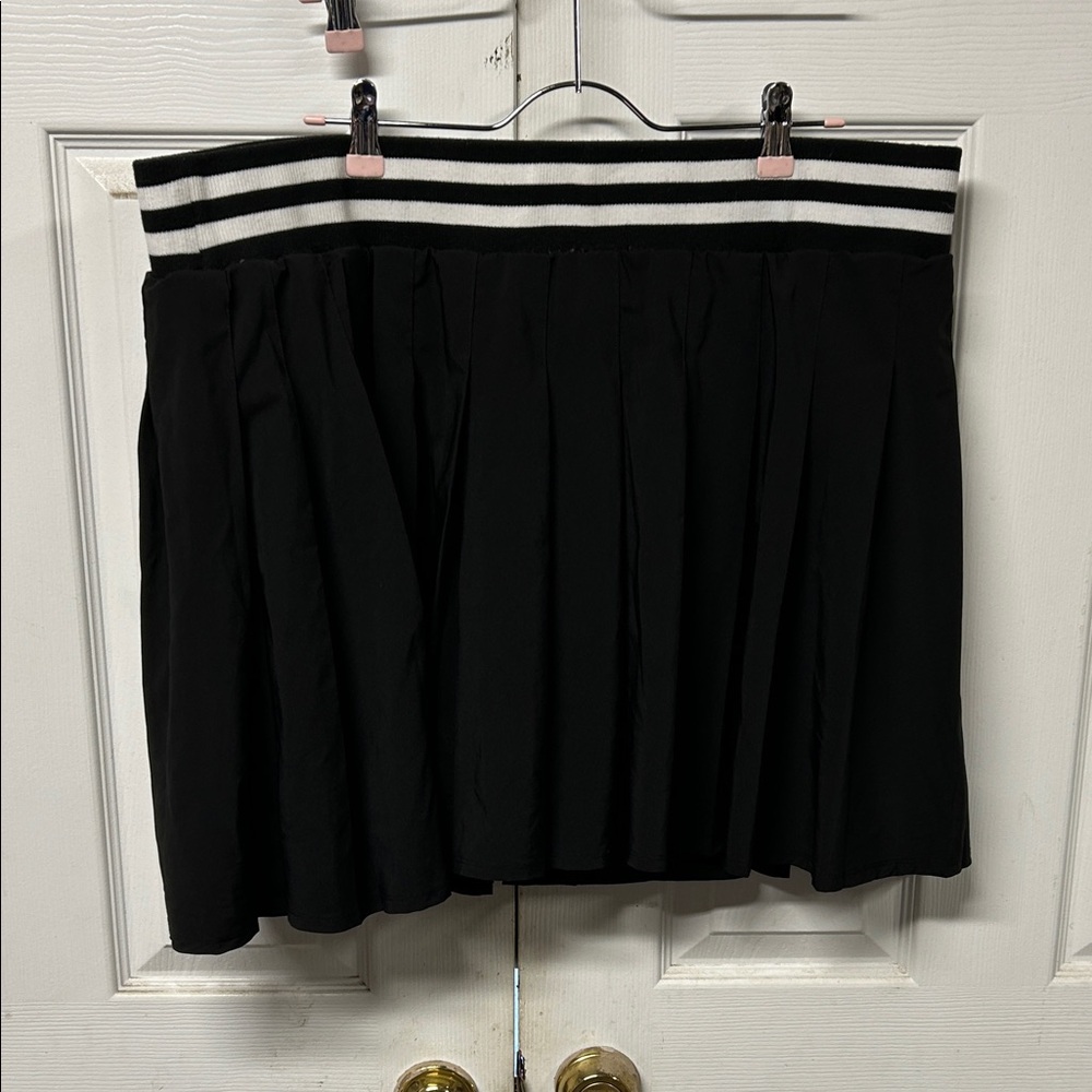 Black Striped Women's Skirt